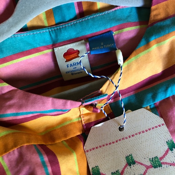 Anthropologie FARM Rio Rainbow Stripe Tassel Dress Kids Girls 2T NWT - Picture 9 of 11